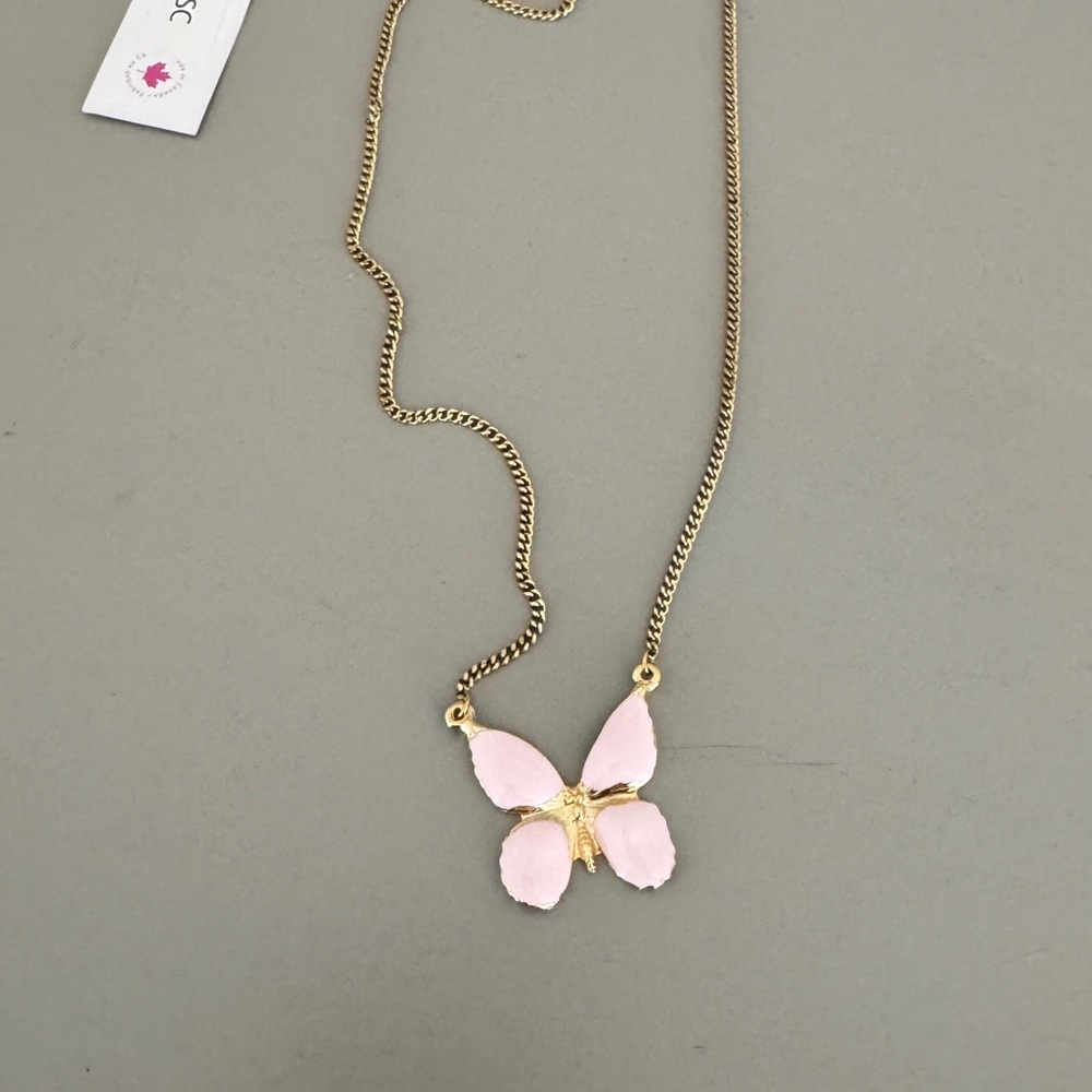 Gold Butterfly Pendant Necklace